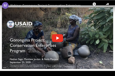 Webinar Recording: Gorongosa Project Conservation Enterprises