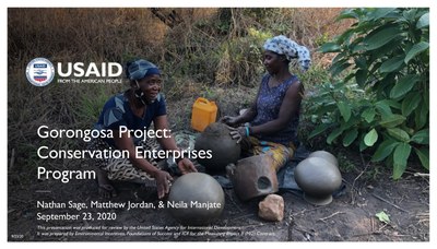 Webinar Presentation: Gorongosa Project Conservation Enterprises