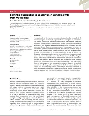 Rethinking Corruption in Conservation Crime: Insights from Madagascar 