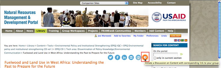 Initiate Discussion Chiclet