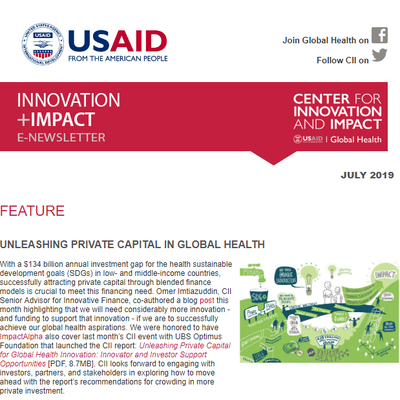 Innovation + Impact E-newsletter July 2019
